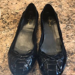 Cole Haan Ballet Flat Black Patent/Suede  Size 9.5
